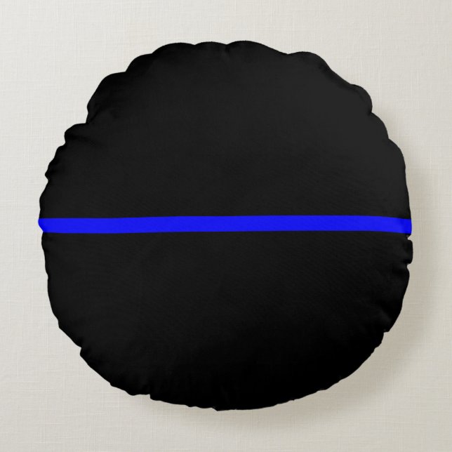 Coussins Ronds L'instruction Symbolic Thin Blue Line (Devant)