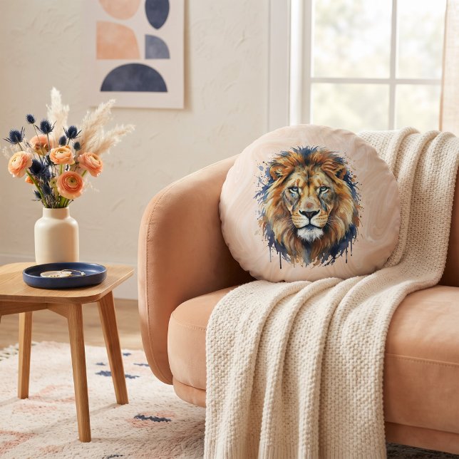 Coussins Ronds Lion (Créateur téléchargé)