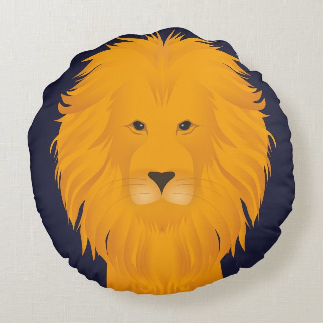 Coussins Ronds Lion (Dos)