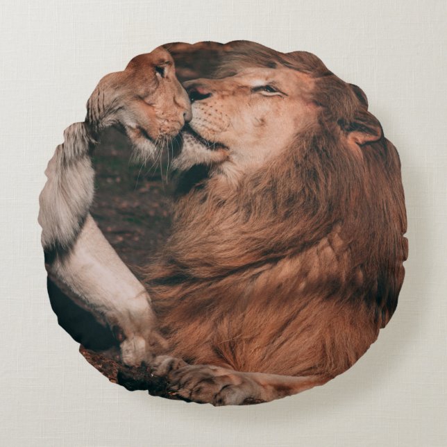 COUSSINS RONDS LION ALLANT SUR ROCHE BROWN (Devant)