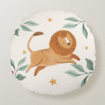 Coussins Ronds Lion mignon Watercolor<br><div class="desc">.</div>