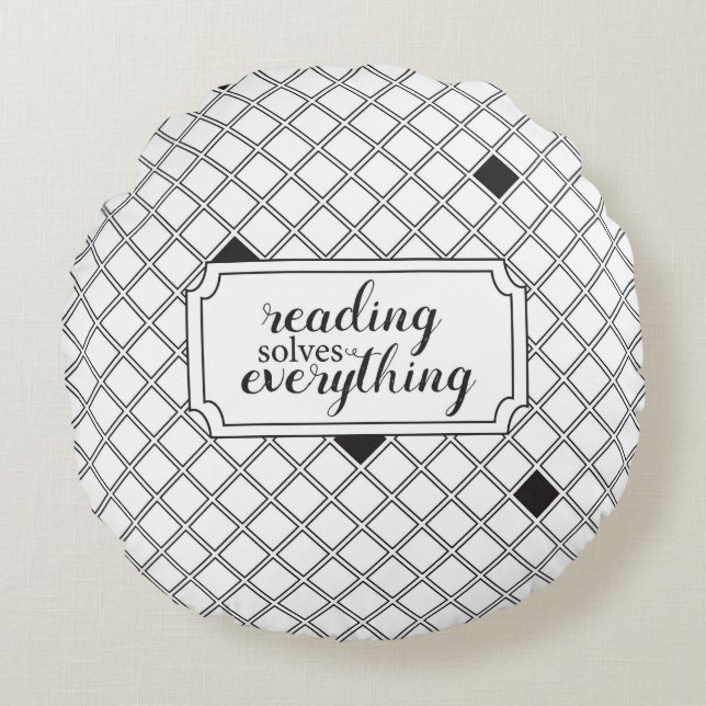 Coussins Ronds Lire résout tout Jeter l'oreiller (Devant)
