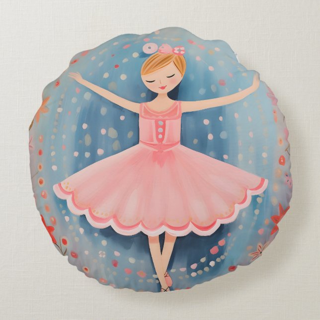 Coussins Ronds Little Ballerina (Dos)