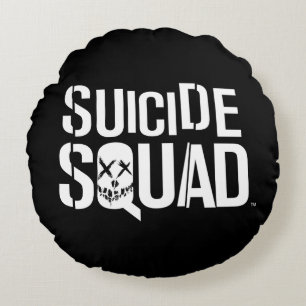 Coussins Ronds Logo blanc du peloton   de suicide
