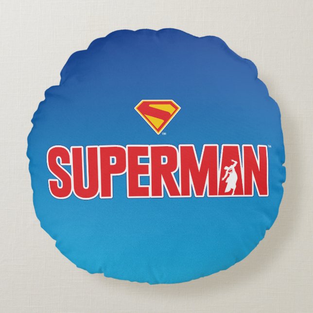Coussins Ronds Logo classique Superman Bold (Devant)