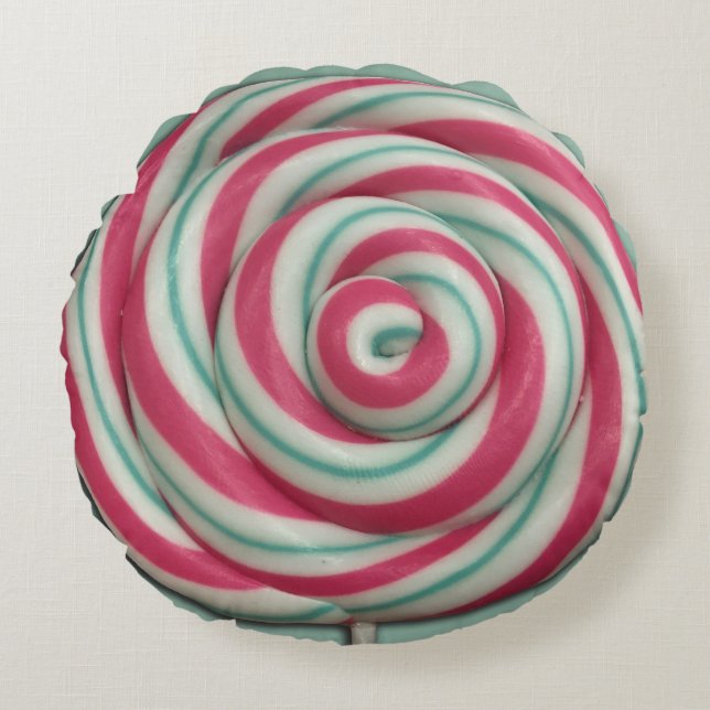 Coussins Ronds Lollipop Candy Swirl (Devant)