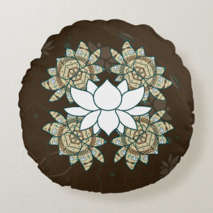 Coussins Ronds L'oreiller rond Lotus