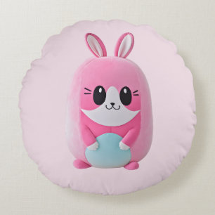 Coussins Ronds "Lou Lou". Une créature rose et câline.