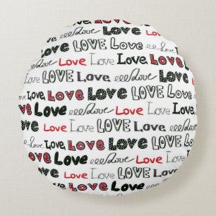 Coussins Ronds Love Marker Texture Arrière - plan sans couture