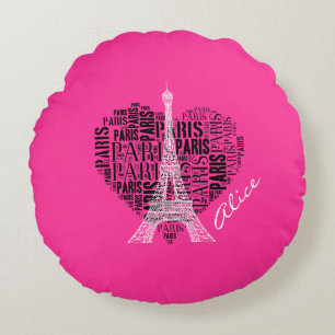 Coussins Ronds Love Paris   Adorable Tour Eiffel