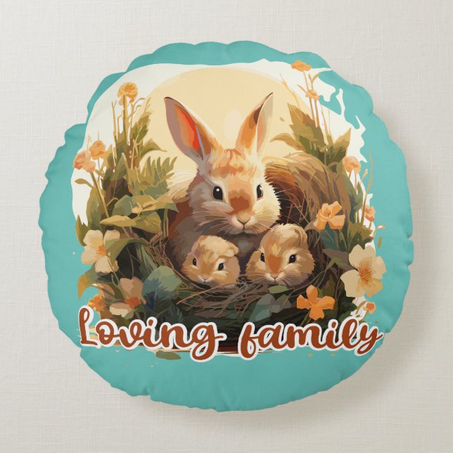 Coussins Ronds Loving family (Devant)