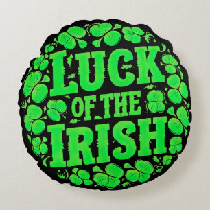 Coussins Ronds Lucky Irish Clovers