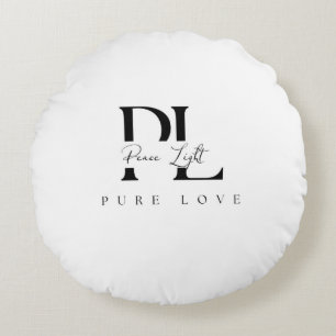 Coussins Ronds « Lumière de la paix – Logo Pure Amour »
