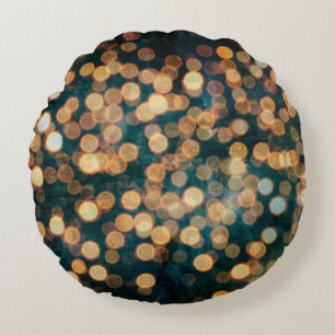 Coussins Ronds lumières fond abstrait, arrière - plan, noir, flou