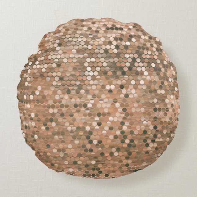 Coussins Ronds Lumineux abstrait mosaïque vintage arrière - plan  (Devant)