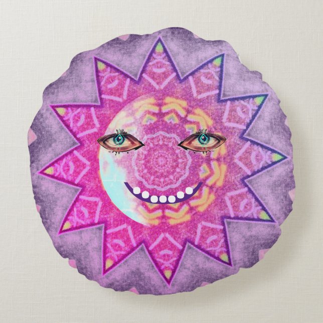 Coussins Ronds Lune et Soleil, Jour et Nuit (Dos)