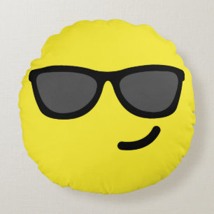 Coussins Ronds Lunettes de soleil Emoji