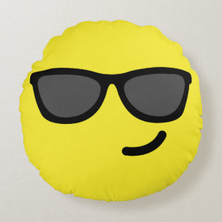 Coussins Ronds Lunettes de soleil Emoji