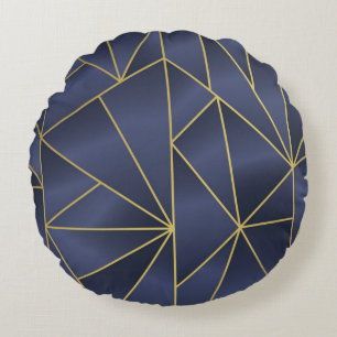Coussins Ronds Luxe or géométrique sans couture motif