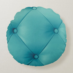 Coussins Ronds Luxueux mobilier en cuir marron avec mais