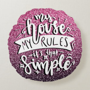 COUSSINS RONDS MA MAISON MES RÈGLES C'EST CETTE SIMPLE PERSONNALI