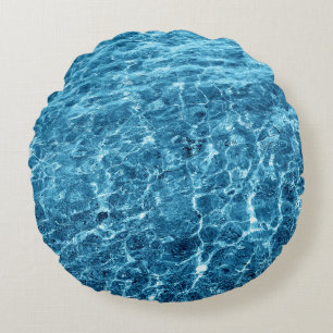 Coussins Ronds Macro Bubbling Blue Sea Photo