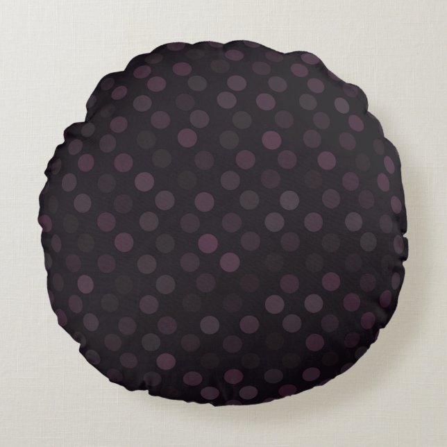 Coussins Ronds magenta et pois de nuit (Devant)