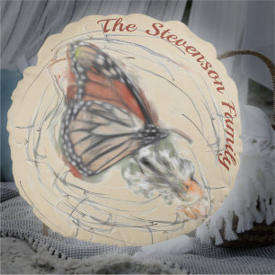 Coussins Ronds Magie de la famille des papillons