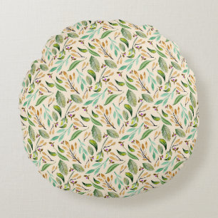 Coussins Ronds Magnifique conception florale botanique