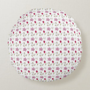 Coussins Ronds Magnifique conception florale botanique