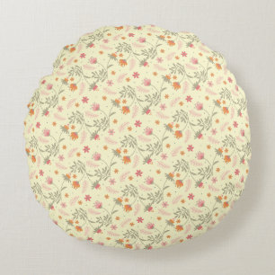 Coussins Ronds Magnifique conception florale botanique