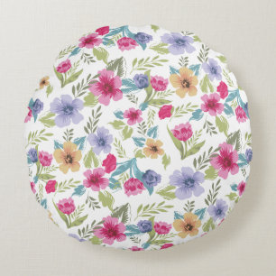 Coussins Ronds Magnifique conception florale botanique