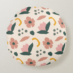 Coussins Ronds Magnifique conception florale botanique