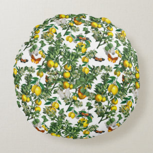 Coussins Ronds Magnifique conception florale botanique