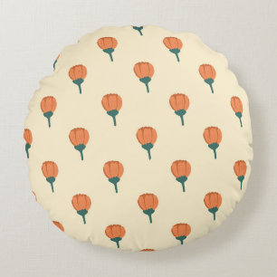 Coussins Ronds Magnifique conception florale botanique
