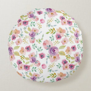 Coussins Ronds Magnifique conception florale botanique