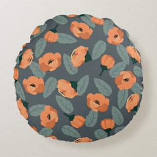 Coussins Ronds Magnifique conception florale botanique