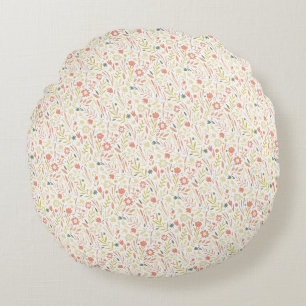 Coussins Ronds Magnifique conception florale botanique