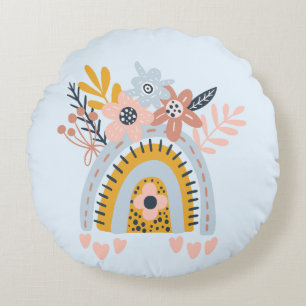Coussins Ronds Magnifique conception florale botanique