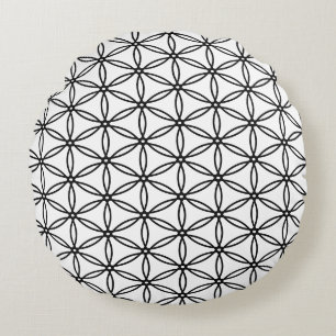 Coussins Ronds Magnifique motif de fleur de vie