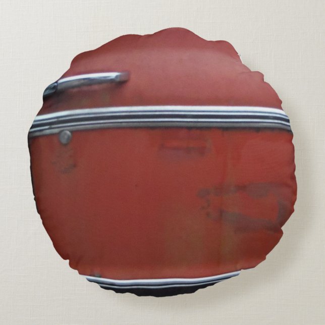 Coussins Ronds Maillot en argent rouge Chevy (Dos)