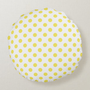 Coussins Ronds Maïs Cercles Pois Jaunes