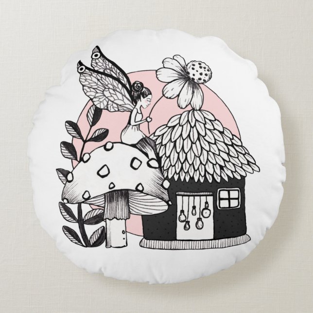 Coussins Ronds Maison de Fairy et Fairy (Devant)