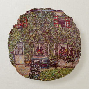 Coussins Ronds Maison de Guardaboschi par Gustav Klimt, Art Vinta