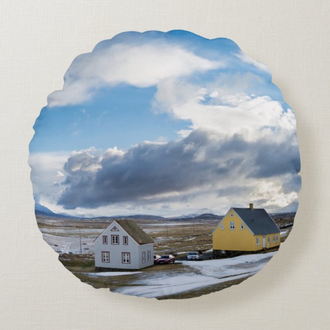 Coussins Ronds Maisons Contemporaines (Devant)