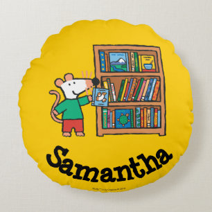 Coussins Ronds Maisy et une étagère des livres