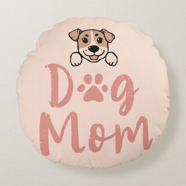Coussins Ronds Maman Chien  (Devant)