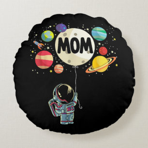 Coussins Ronds Maman de l'anniversaire garçon astronaute de l'esp