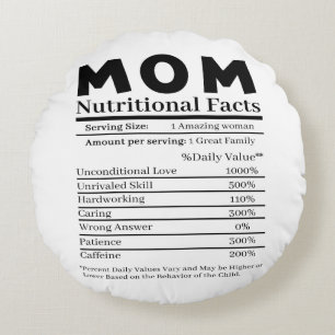 Coussins Ronds Maman Faits nutritionnels