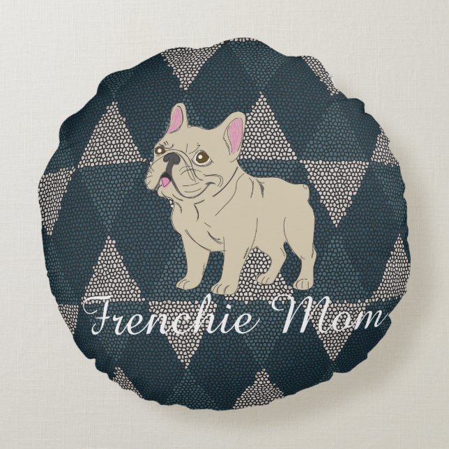 Coussins Ronds Maman Frenchie (Dos)